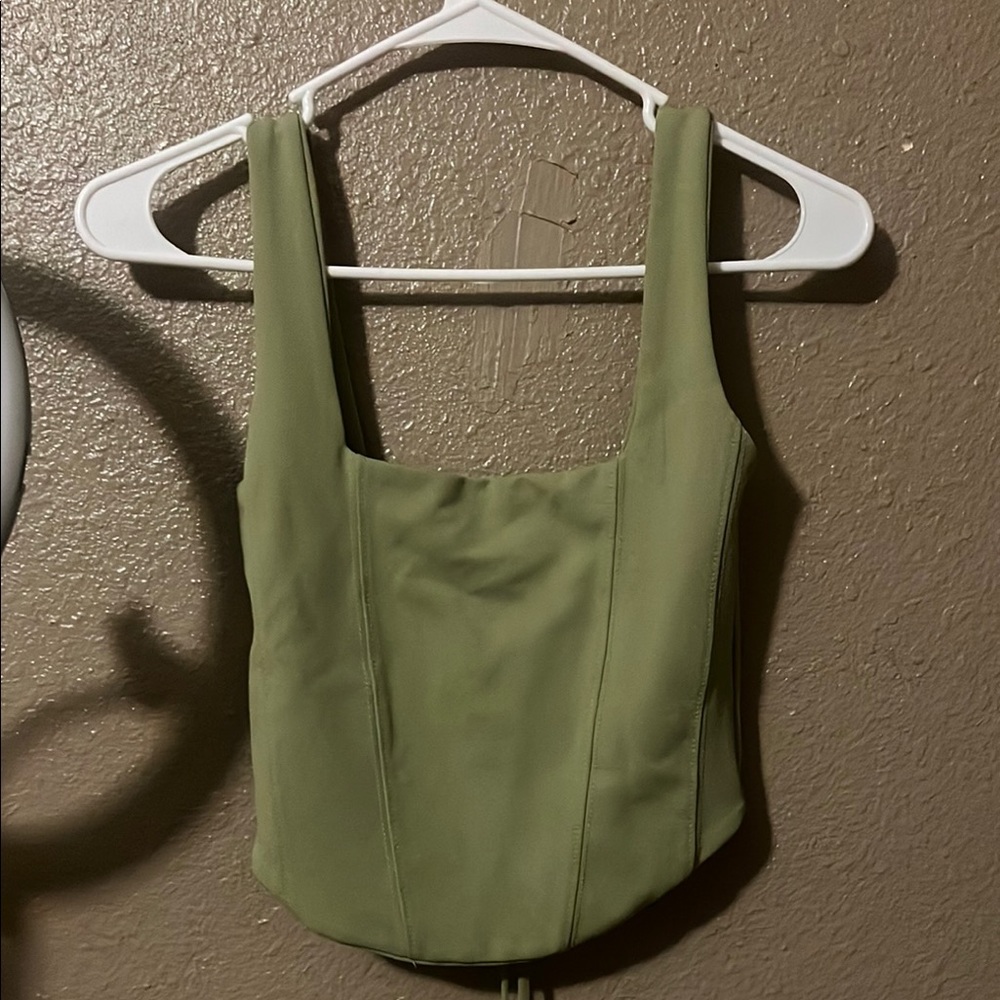 Cotton On Olive Green Square Neck Bodysuit